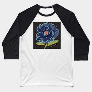 Blue Flower Baseball T-Shirt